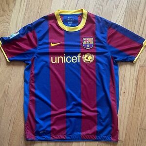 Nike Barcelona Red and Blue Striped Jersey